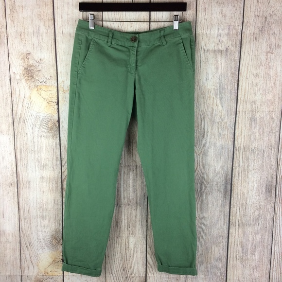 CAbi Pants - CAbi #820 Cactus Green Coast Crop Slim Pants Sz 4